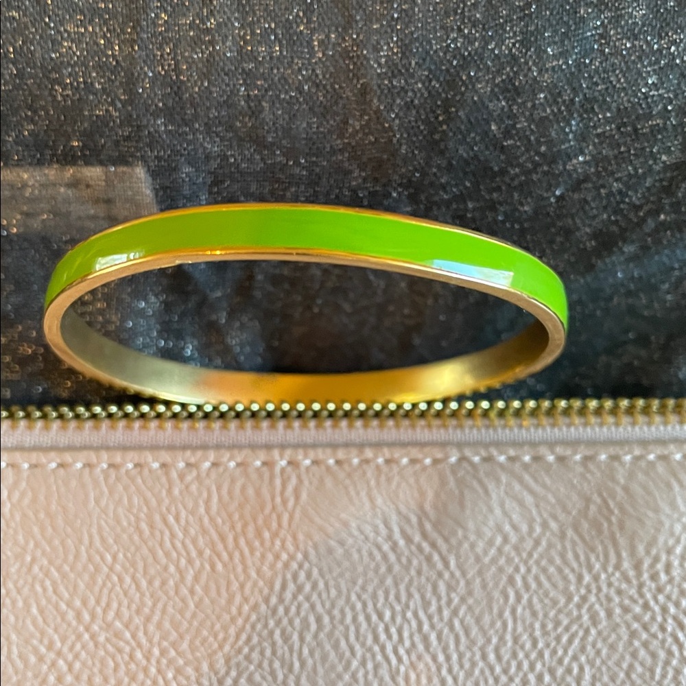 Kate Spade Green  Enamel Bow Bangle Bracelet - Authentic - Picture 7 of 9